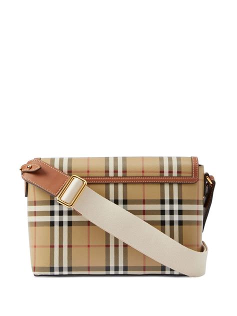 vintage check with detachable strap burberry|burberry check note crossbody.